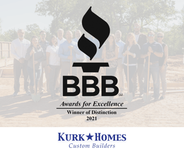 Kurk Homes BBB Award