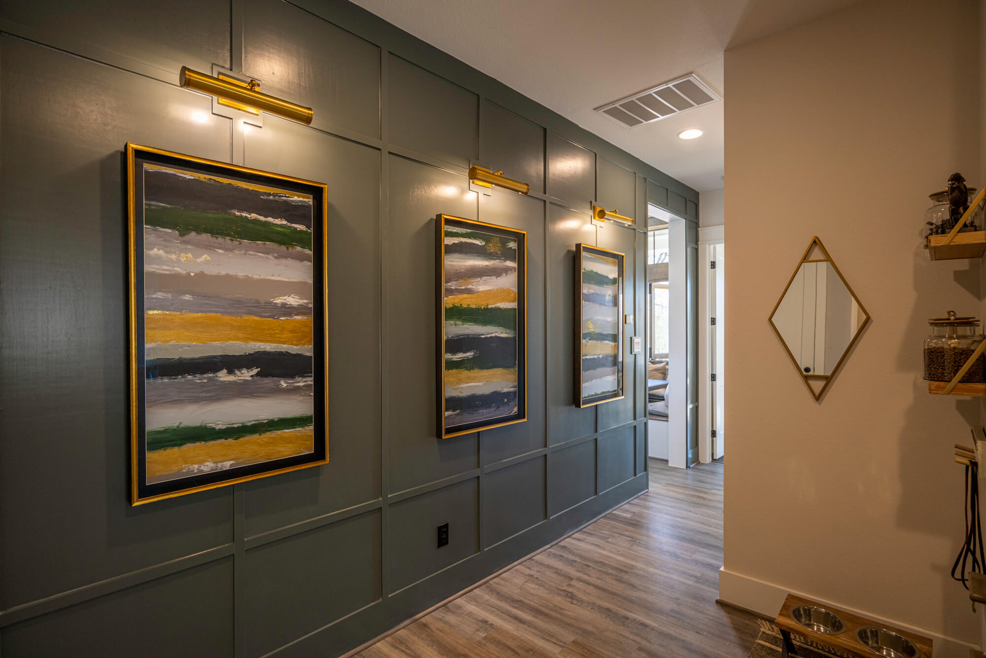Kurk Homes Southern Living Showcase Home Brazos Bend Home gallery wall