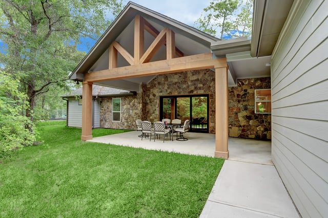 Custom home back patio