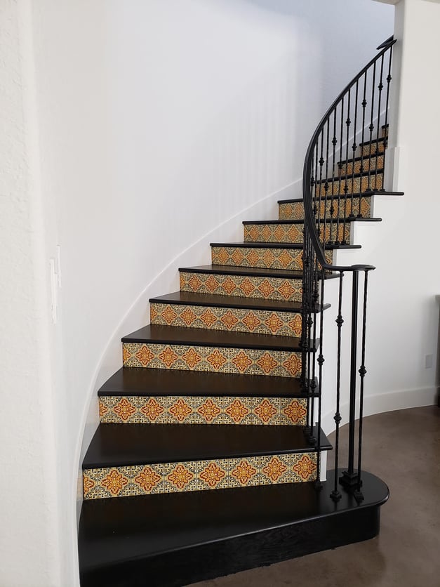 Custom Tile Stairs