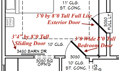 Door Floor plan Examples