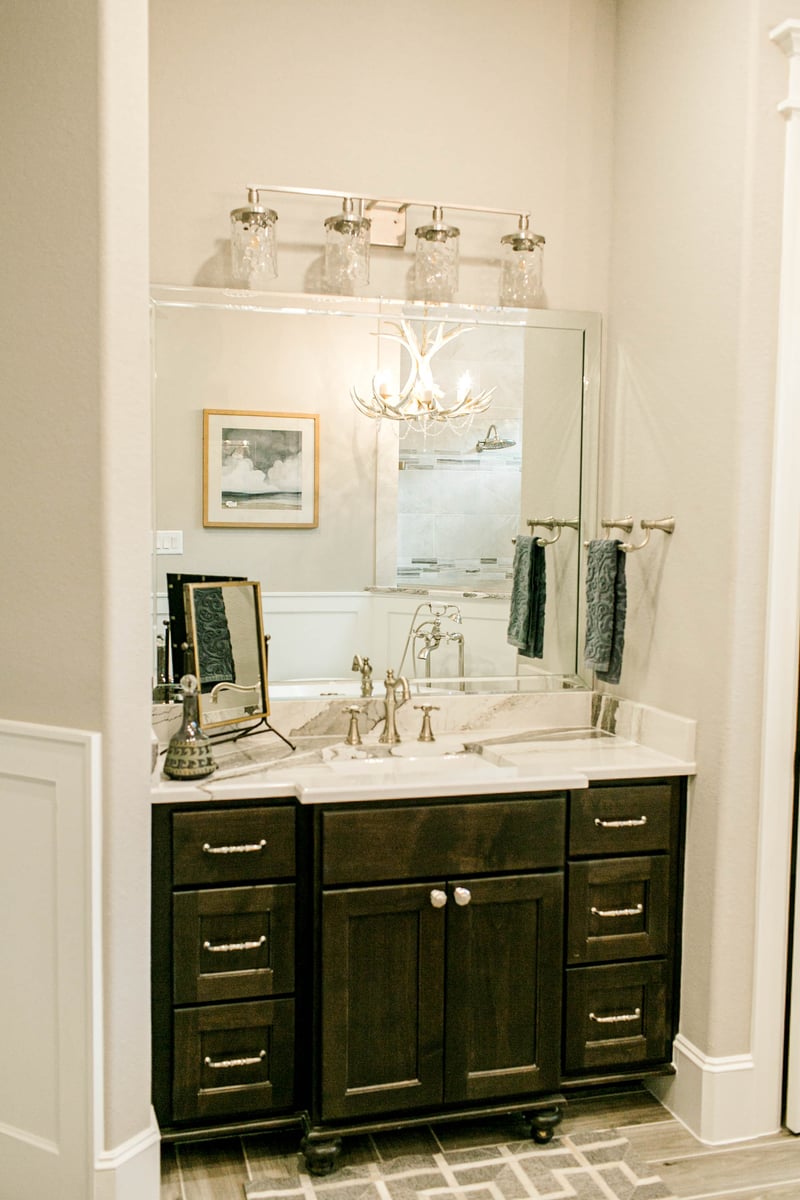 custom master bathroom vanity