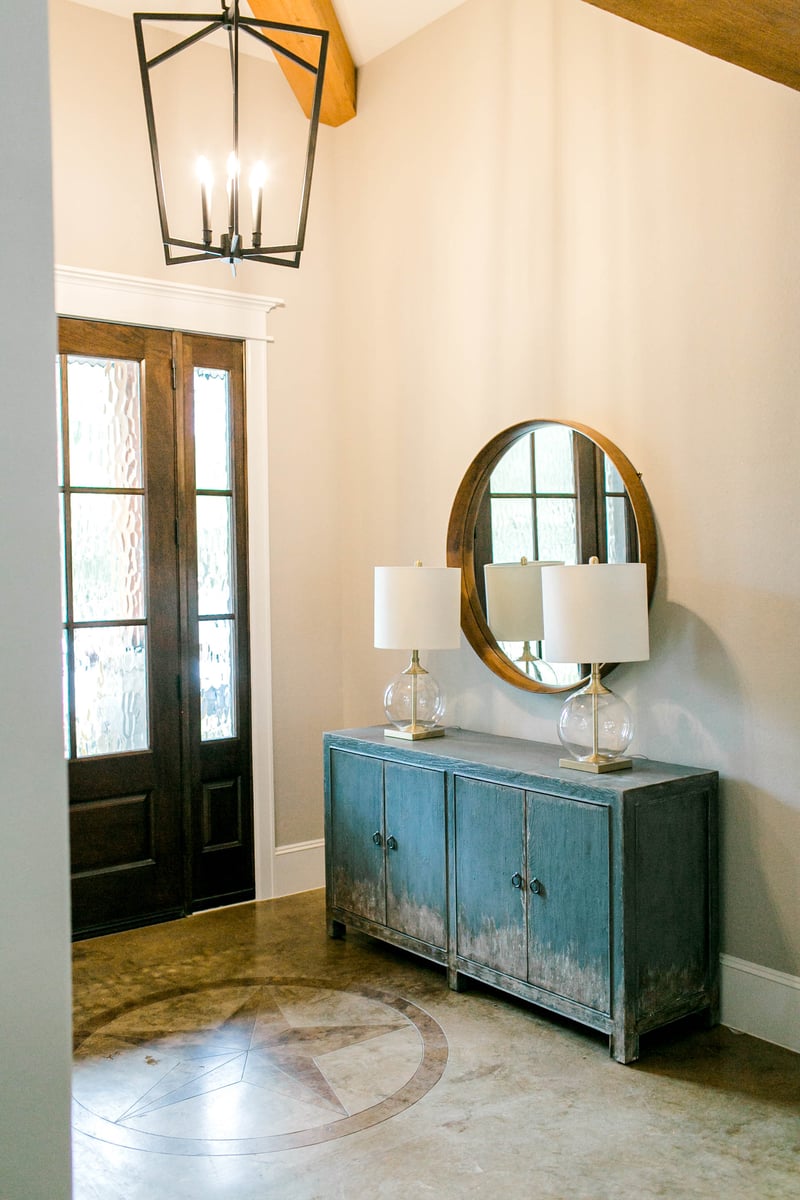 Entryway and Chandelier