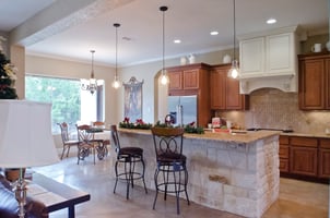 Open concept farmhouse kitchen