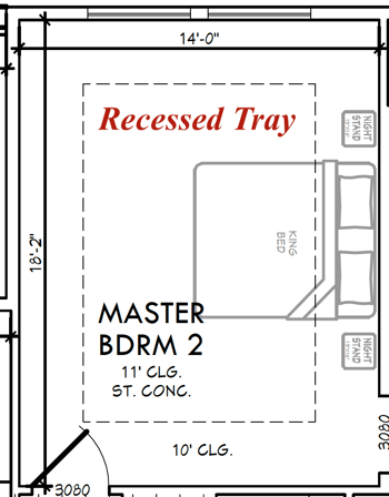 recessed tray ceiling